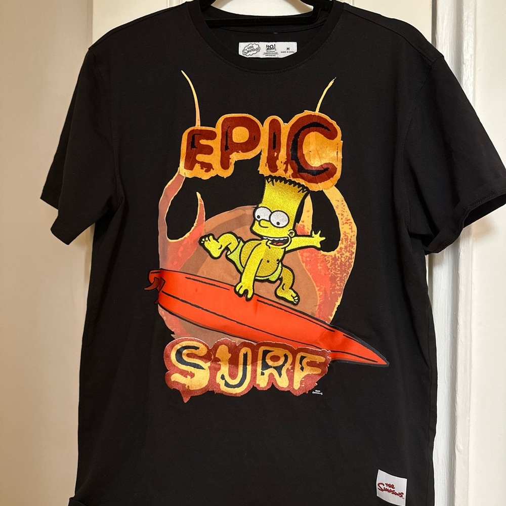 Black T-Shirt with Epic Surf Graphic